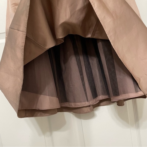 Michaelangelo Satin Taupe Dress - Picture 9 of 15